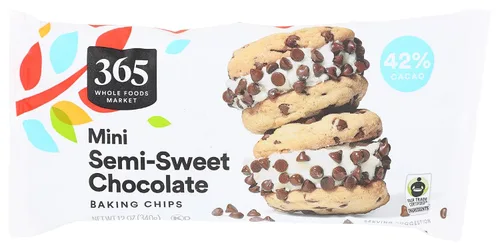 Vista 11 de 365 by Whole Foods Market, Chips de chocolate semidulce, 24 onzas