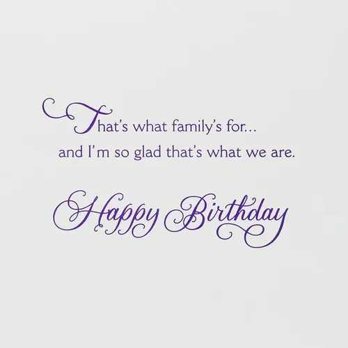 Vista 4 de Hallmark Tarjeta de cumpleaños para hermana (So Glad We're Family)