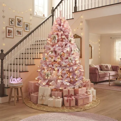 Vista 11 de GOOBED - Árbol de Navidad negro preiluminado de 6 pies con control remoto y 11 modos de luz Black Pre-Lit Spruce Hinged Artificial Halloween
