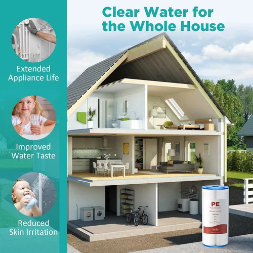 Vista 7 de SimPure Filtro de agua de sedimento plisado de 10 x 4.5 pulgadas, cartucho de filtro de agua para toda la casa de 5 micrones para agua de pozo