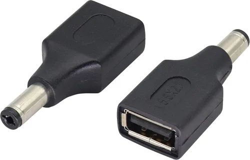 Vista 10 de Paquete de 2 adaptadores de corriente CC de 2.5 × 0.028 in a USB CC USB 2.0 A hembra a CC 2.5 × 0.028 in macho 5 V CC conector de barril de carga