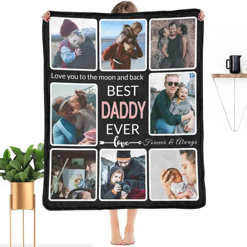 Vista 15 de Regalos para Tías Manta Personalizada con Foto, Haz una Manta Personalizada para Tías con Imagen Recuerdos Personalizados Souvenir Manta de Las