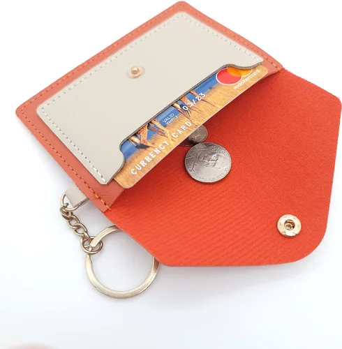 Vista 2 de Cartera delgada para tarjetas, monedas y billetes, Naranja, Slime