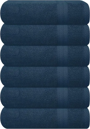 Vista 48 de GLAMBURG Juego de 2 Sábanas de Baño Extra Grandes de Algodón Premium de 700 GSM - 100% Algodón Peinado - 2 Sábanas de Baño 35x70 pulgadas - Calidad