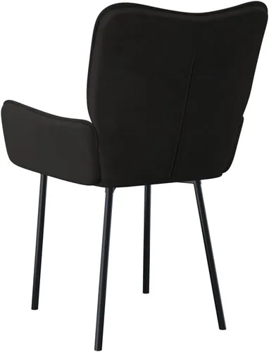 Vista 6 de Sillas de comedor, taburetes de sala de estar, sillas de cocina adecuadas para comidas diarias o eventos especiales como reuniones, bodas y Negro
