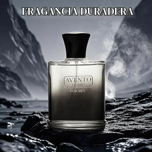 Vista 2 de AFLUXE AVENTO UOMO Colonia para hombre Aroma fresco amaderado de larga duración Eau de Toilette de 3.4 fl oz Set de regalo de lujo