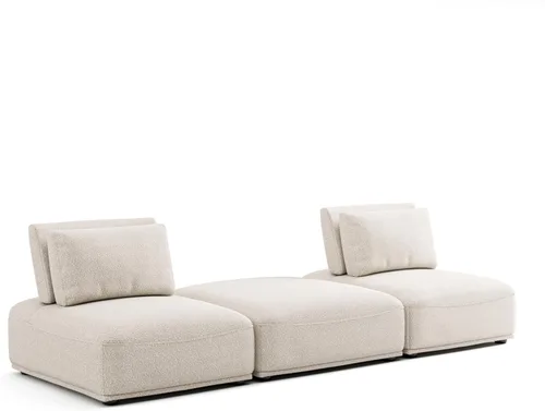 Vista 36 de Furniture of America Tatiana Modern Boucle - Sofá modular de 2 plazas con respaldo ajustable para sala de estar, oficina, combinación libre Boucle