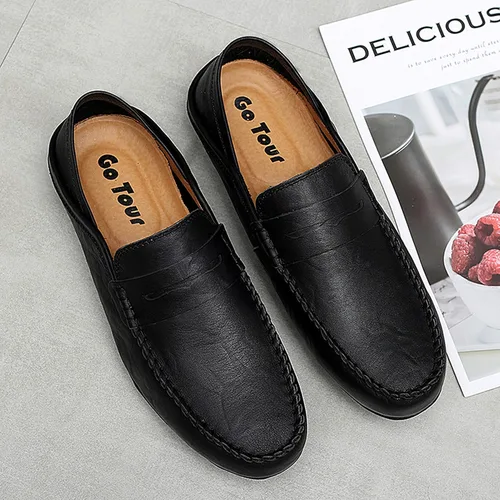 Vista 3 de Go Tour Mocasines casuales para hombre, zapatos de conducción sin cordones