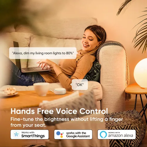 Vista 4 de Atenuador de luz inteligente, cable neutro requerido, interruptor de luz WiFi Treatlife, funciona con Alexa y Asistente de Google, control remoto