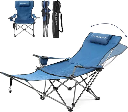 Vista 11 de Zero Gravity - Silla de camping reclinable con almohada acolchada, soporte para tazas, bolsillo de almacenamiento y bolsa de transporte, sillón