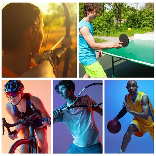 Vista 8 de uxcell 10 férulas protectoras de dedos, fundas de compresión para dedos de pulgar para dedos de gatillo, fundas elásticas para baloncesto, soporte