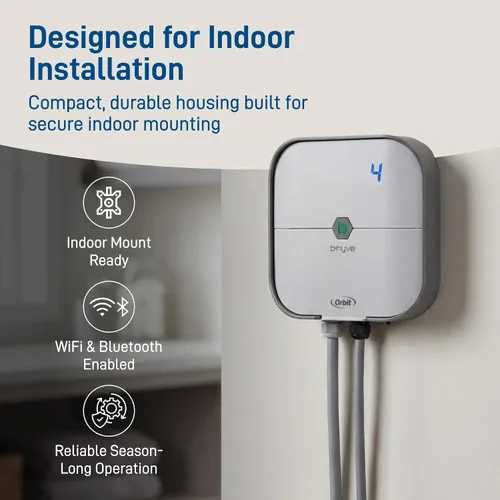 Vista 7 de [Usado] Orbit 57915 B-hyve Controlador inteligente de rociadores para interiores de 4 zonas Controlador de rociadores interiores habilitado