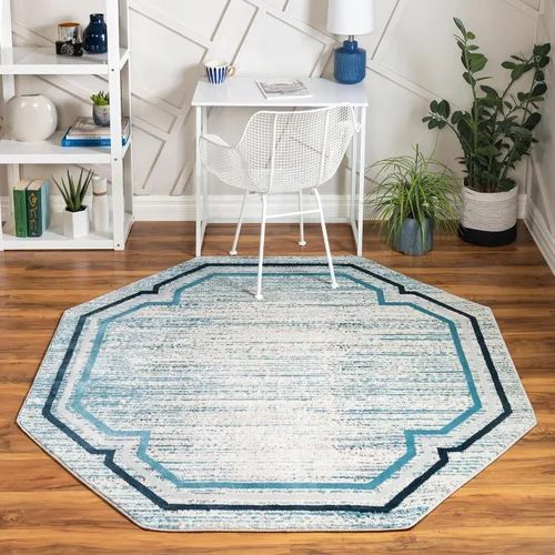 Vista 20 de Unique Loom Oasis Collection - Alfombra de área - Fuente (2 pies x 3 pies, rectangular, gris/marfil)
