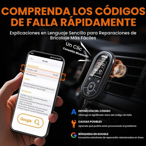 Vista 4 de ANCEL BD310 Escáner OBD2 y Lector de Códigos del Motor - Prueba Avanzada de Batería, Análisis de Viaje, Prueba de Rendimiento, Herramienta
