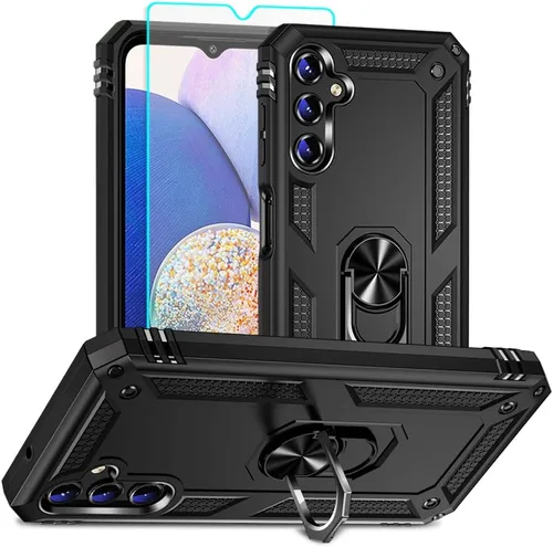 Vista 8 de Funda para Samsung A14 5G, Galaxy A14 5G con protector de pantalla HD, [grado militar de 16 pies probada en caídas], anillo protector a prueba