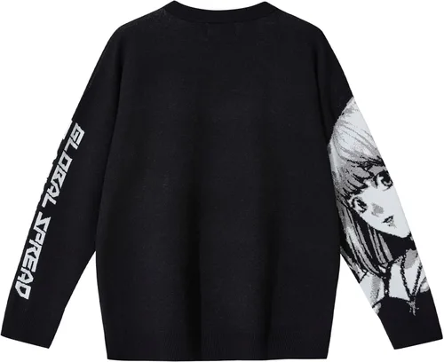 Vista 2 de FELLVISHK Sudadera de manga larga con estampado de anime, unisex, 3D