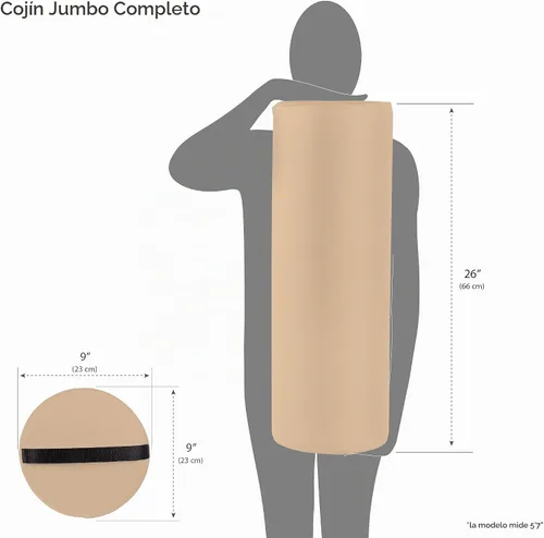 Vista 6 de EARTHLITE Almohada Bolster Jumbo - Cojín de masaje duradero, tapicería 100% PU con asa de correa Negro