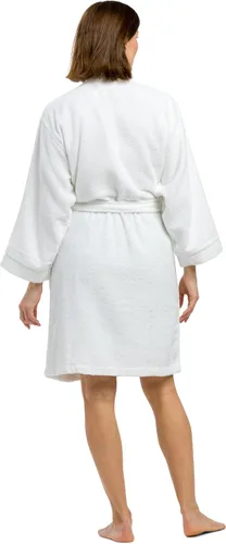Vista 2 de Fishers Finery - Albornoz para mujer, diseño de kimono, bolsillos delanteros