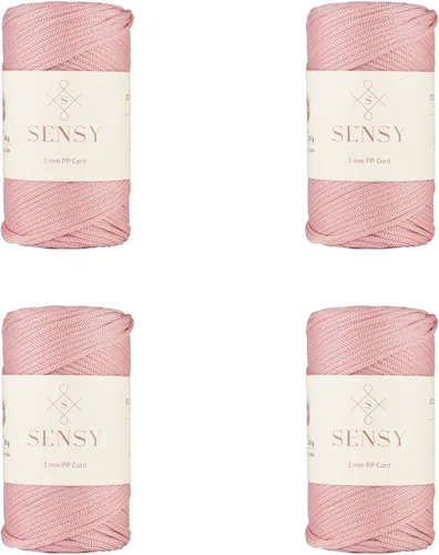 Vista 45 de Cuerda de poliéster Sensy Premium de 3 mm, 120 metros, 100% cordón de polipropileno, cuerda de macramé de 3 mm, cordón para bolsos de ganchillo