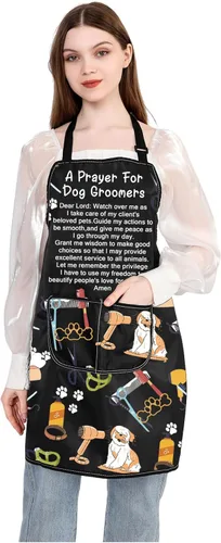 Vista 2 de JXGZSO Regalos para peluqueros para perros, delantal de peluquería para mascotas, delantal de peluquería para perros, regalos para estilista