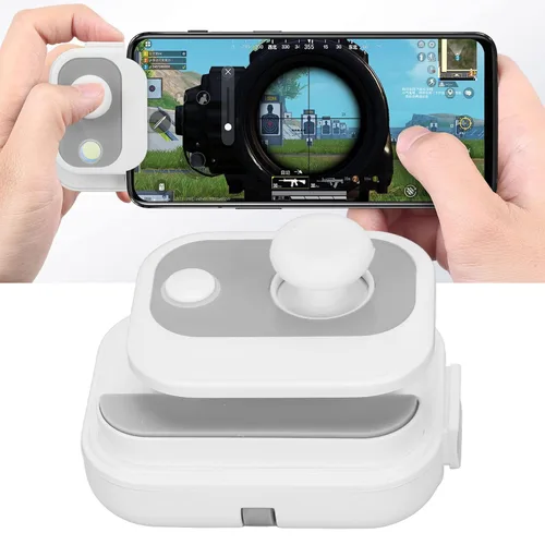 Vista 7 de Zopsc Mobile Game Controller Joystick, Mobile Phone Game Joystick for Android for IOS for Hongmeng OS 9.0+, 4 Modes 110mAh (White)