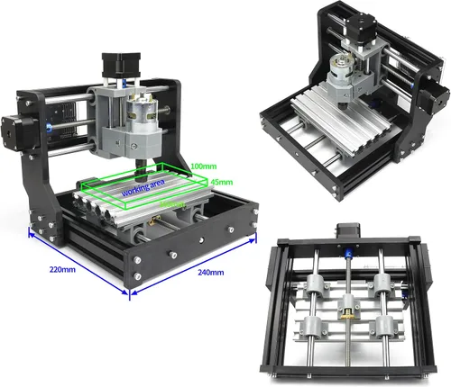 Vista 2 de RATTMMOTOR CNC1610-PRO 3 ejes GRBL Control DIY Mini CNC Router Machine Kit CNC grabado fresadora para cortar madera plástico acrílico PVC PCB