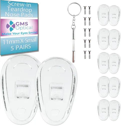 Vista 13 de GMS - Almohadillas de silicona para soporte de anteojos en la nariz con forma simétrica, 10 pares, 2