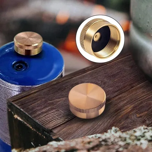 Vista 6 de Fachmann 6 tapas de botella de propano de latón macizo universal para todos los cilindros de tanque de gas de 1 libra