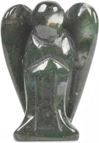 Vista 29 de Justinstones Estatua de Ángel de la Guarda de Gema Tallada en 7 Chakras, Ángel de la Paz en Bolsillo, 5 cm