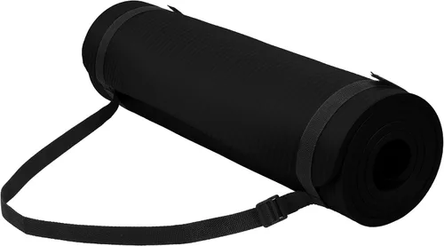 Vista 20 de Fitvids Tapete de yoga de 1/2 pulgada, extra grueso, de alta densidad, antidesgarros, con correa de transporte, adecuado para varios ejercicios