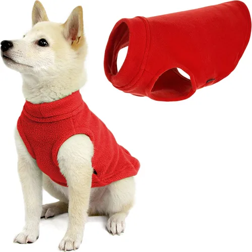 Vista 45 de Gooby - Chaleco de Vellón Elástico, Chaleco de Vellón Tipo Pullover Chaqueta Suéter para Perros, Azul Argyle, Extra Pequeño