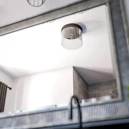 Vista 5 de Kenroy Home 91837ORB Capri 1 Lt Mount Lg Pan Flushs, mediano, bronce ennegrecido aceitado