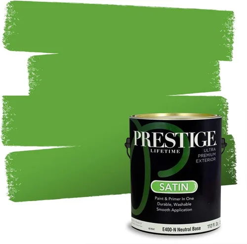 Vista 142 de PRESTIGE Pintura exterior e imprimación en uno, aloe, plano, 1 galón