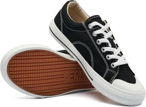 Vista 8 de VERDASCO Zapatos deportivos de lona casuales para mujer, con plantilla gruesa, cómodos, para caminar, zapatos de tenis para mujer