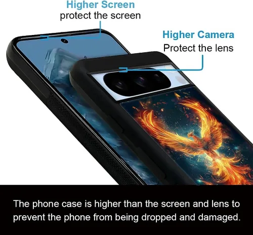 Vista 1347 de Compatible con Google Pixel 4A 5G Mobile Case Creative Acrylic Panel trasero Silicona Protección Grip especialmente diseñado para Google Pixel 4A 5G