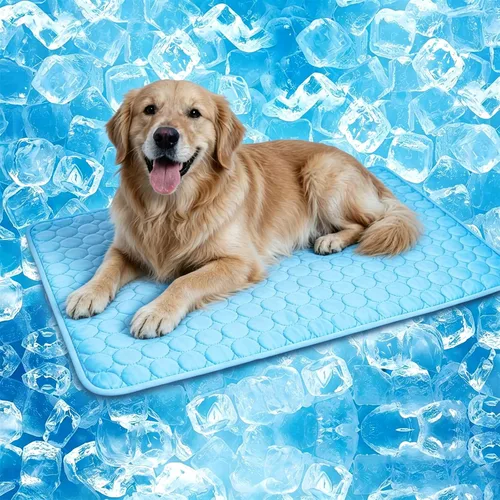 Vista 12 de Tapete refrescante para perros, tapete refrescante Arc-Chill mejorado para perros Q-Max > 0.4, almohadilla de refrigeración lavable para perros Azul
