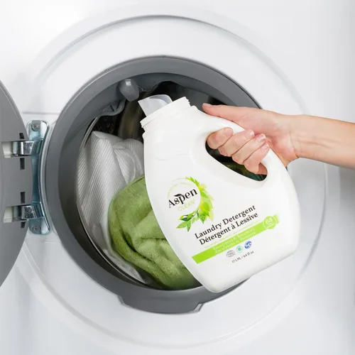 Vista 5 de AspenClean Detergente líquido HE para ropa Eucalipto y romero No tóxico 100% natural Verificado por EWG Seguro para bebés, mascotas
