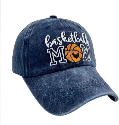 Vista 2 de Waldeal Gorra de béisbol de baloncesto envejecida para mujer, ajustable y lavada para mamá