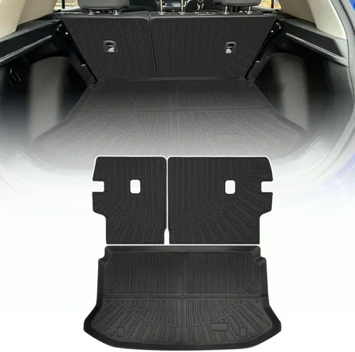Vista 8 de Fundas para maletero con respaldo para Hyundai Ioniq 9, accesorios 2026 con gancho y asa, tapete de cajuela trasera, protector de respaldo