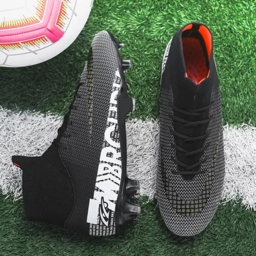 Vista 6 de Botas de fútbol de alta calidad para niños, botas de fútbol para hombres, tenis de césped y fútbol juvenil, terreno firme