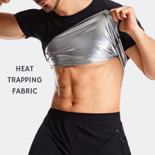 Vista 3 de Nano Hertz Sauna Traje de Sudor para Pérdida de Peso Shapewear Top Camisa Chaleco de Cintura Entrenamiento Entrenamiento Ejercicio Fitness Gimnasio
