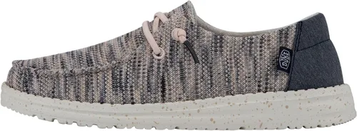 Vista 47 de Hey Dude Wendy Chambray - Zapatos para mujer, mocasines con cordones para mujer, cómodos y ligeros Aurora Blanco 2