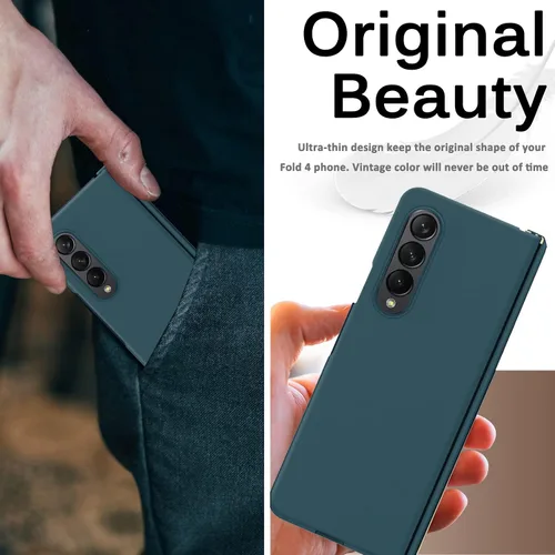 Vista 6 de Miimall Funda compatible con Samsung Galaxy Z Fold 4 2022 con bisagra plegable, ultrafina, ligera, anticaídas, cobertura completa, protector
