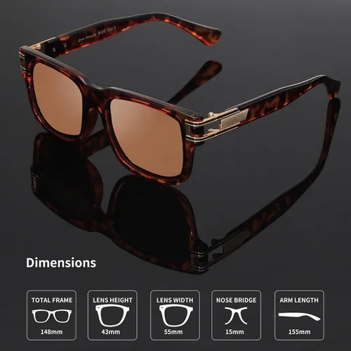 Vista 8 de JIM HALO Gafas de sol polarizadas para hombres y mujeres, gafas de sol clásicas retro cuadradas para conducir, pescar, protección UV400