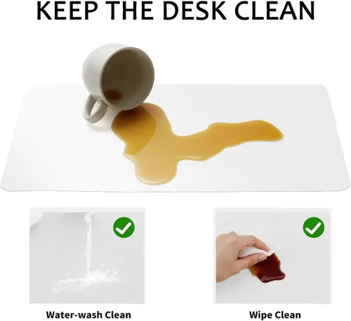 Vista 3 de Clear Place Mat for Kitchen Counter, 12”x 16”(1MM) Non-Slip Countertop Protector Liner, Small Non-Stick Baking Mat, Heat Resistant Placemat for