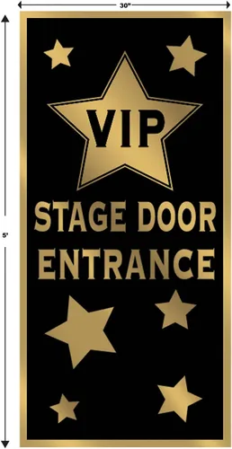 Vista 3 de Beistle Cubierta de entrada de puerta de escenario VIP de plástico y decoraciones de fondo de pared de paparazzi
