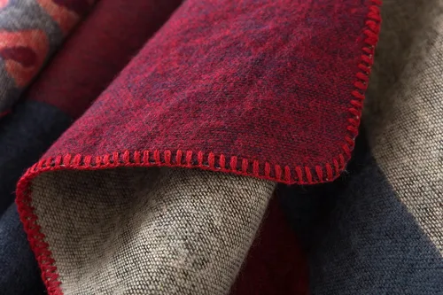 Vista 7 de EXCHIC Chal retro para mujer con parte delantera abierta, poncho para otoño e invierno