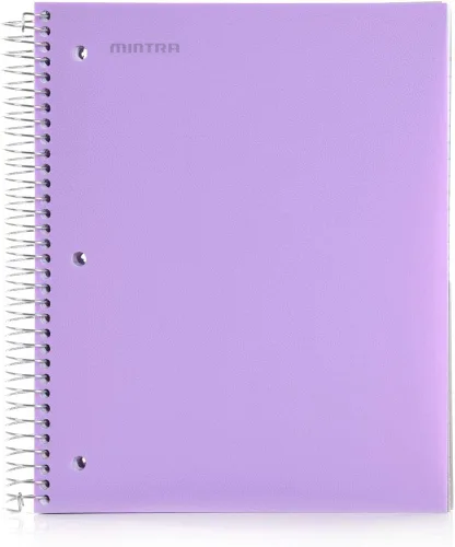 Vista 38 de Mintra Office Cuadernos de Espiral Duraderos, 5 Materias (Hielo Ártico, Rayado Universitario 1pk)