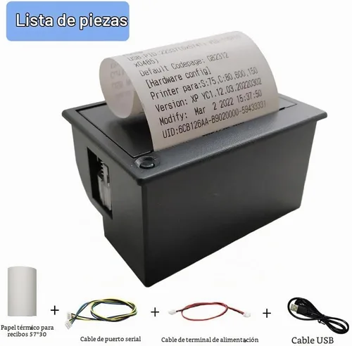 Vista 5 de Maikrt Impresora térmica micro 5 ~ 9V Impresora térmica de recibos incorporada Microcontrolador de puerto serie Desarrollo secundario MCU Módulo
