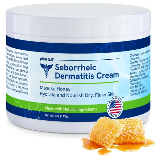 Vista 8 de pHat 5.5 Crema Hidratante para Dermatitis Seborreica y Loción Facial para Mujeres - Crema Calmante para el Enrojecimiento de Cara y Cuerpo - Crema